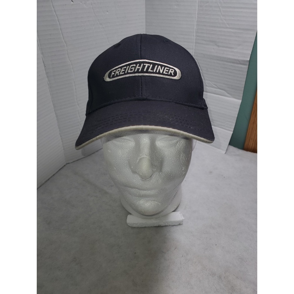 Black Tan Freightliner Baseball Hat Cap  Daimler Trucks Run Smart Adjustable‎